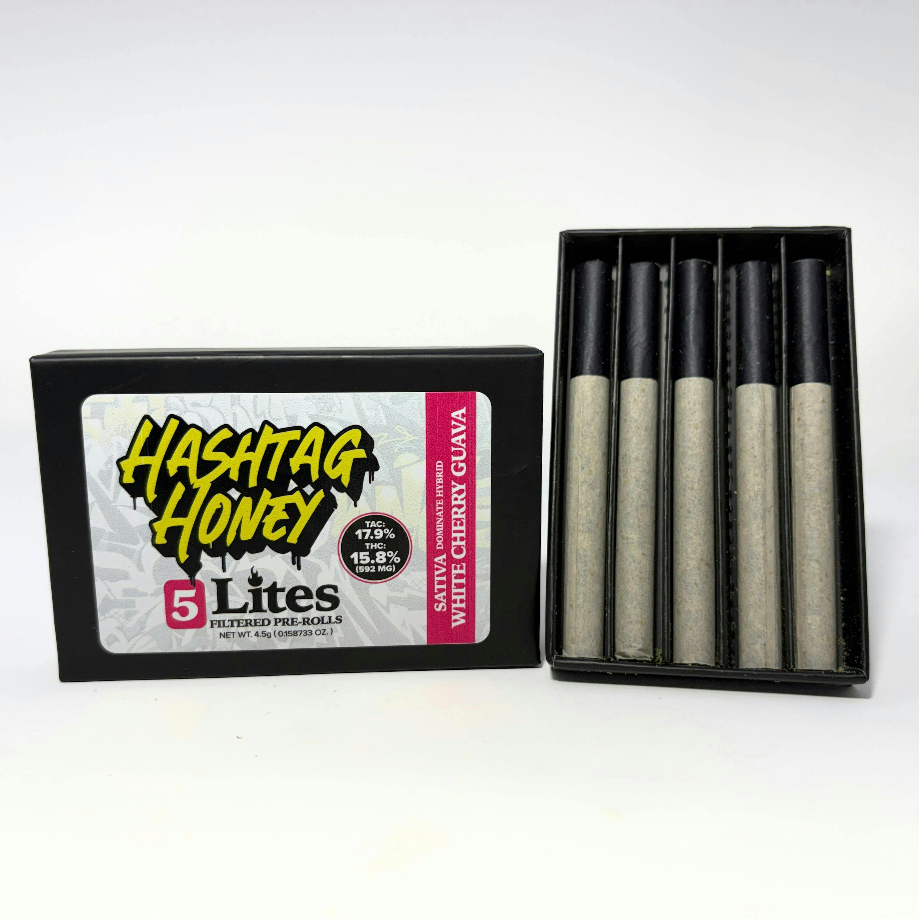 Hashtag Honey | White Cherry Guava | Lites Joints | 0.9g each | 5pk by Hashtag Honey