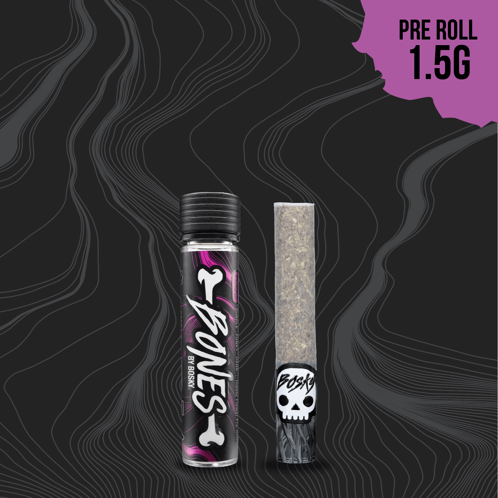 BOSKY | Gelato #41 | Bones Pre-Roll | Purps | 1.5g