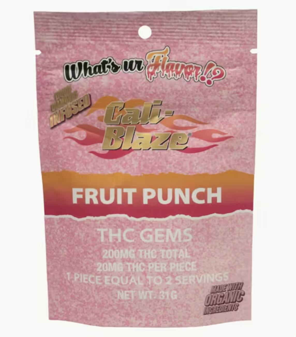 Cali-Blaze | Gems | Fruit Punch Gummies | 200mg | 10ct | 20mg/each by Cali-Blaze