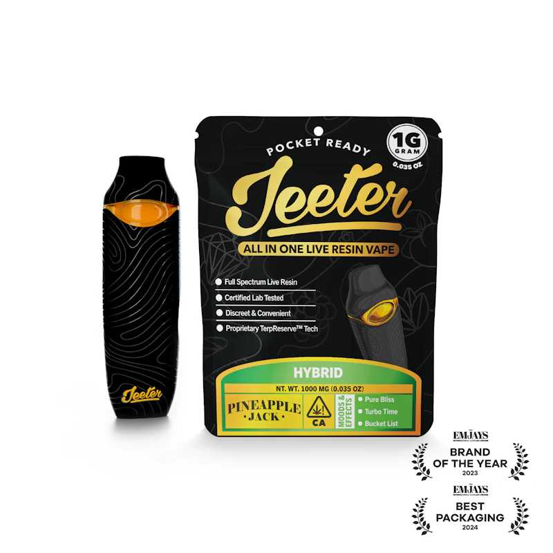 Jeeter Pineapple Jack · Live Resin Disposable · 1g, Disposables