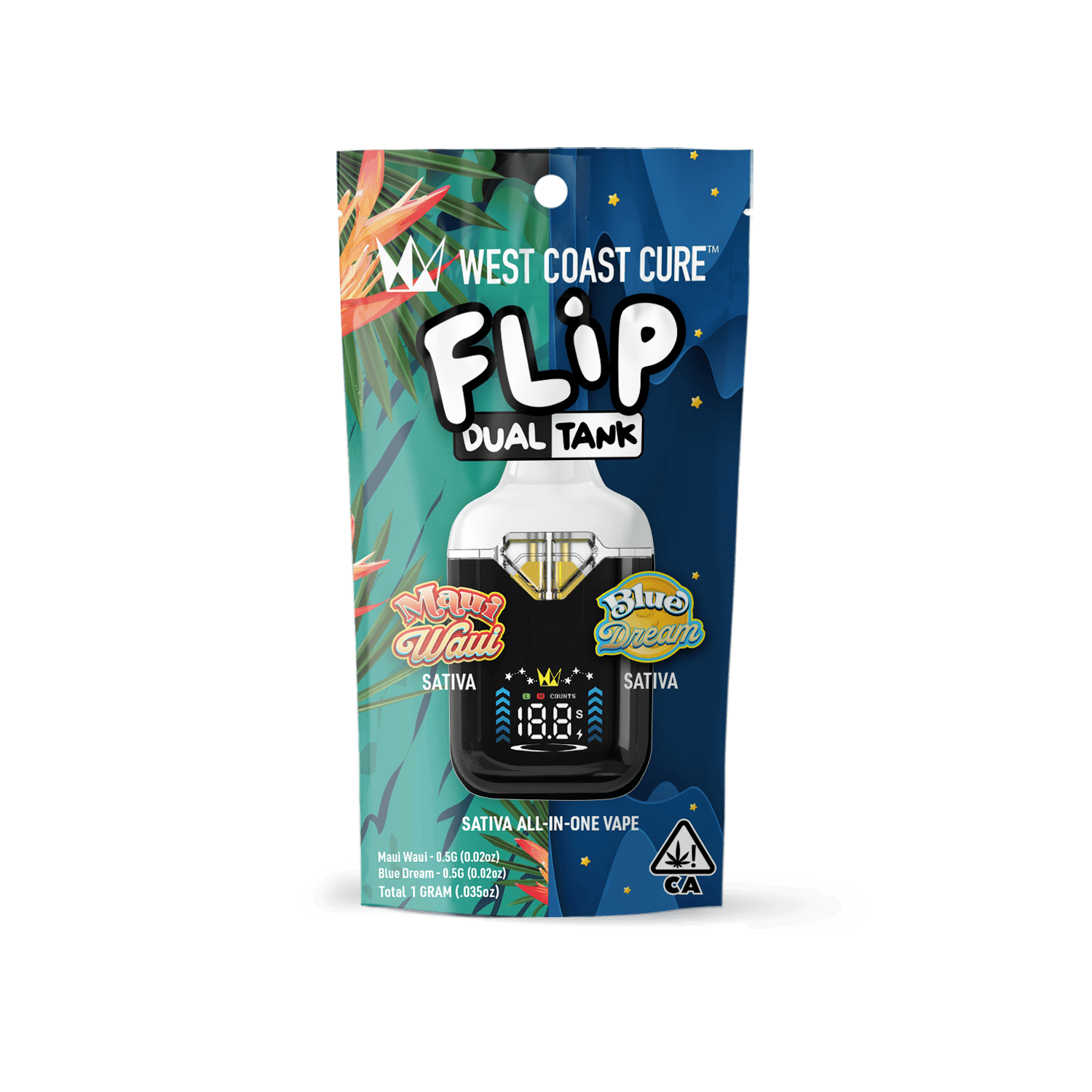 West Coast Cure — Maui Waui X Blue Dream - Curebar Flip