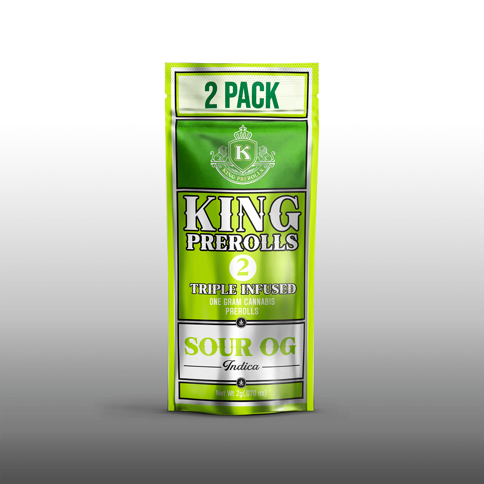 Kings Triple Infused 2g Preroll Pack - Sour OG