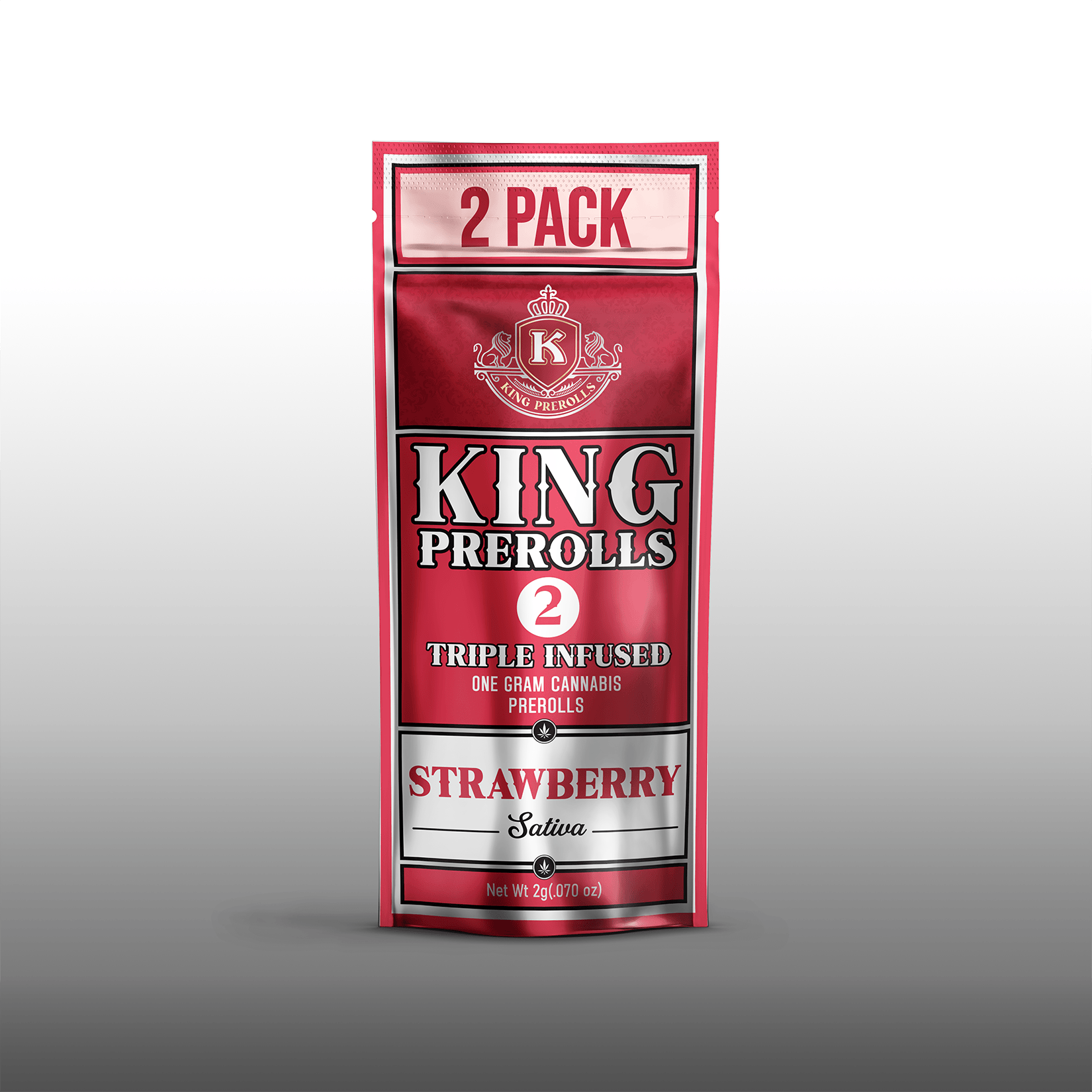 Kings Triple Infused 2g Preroll Pack - Strawberry