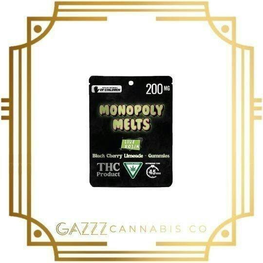 Monopoly Melts | Black Cherry Limeade Gummies | 200mg | 10ct | 20mg/ea