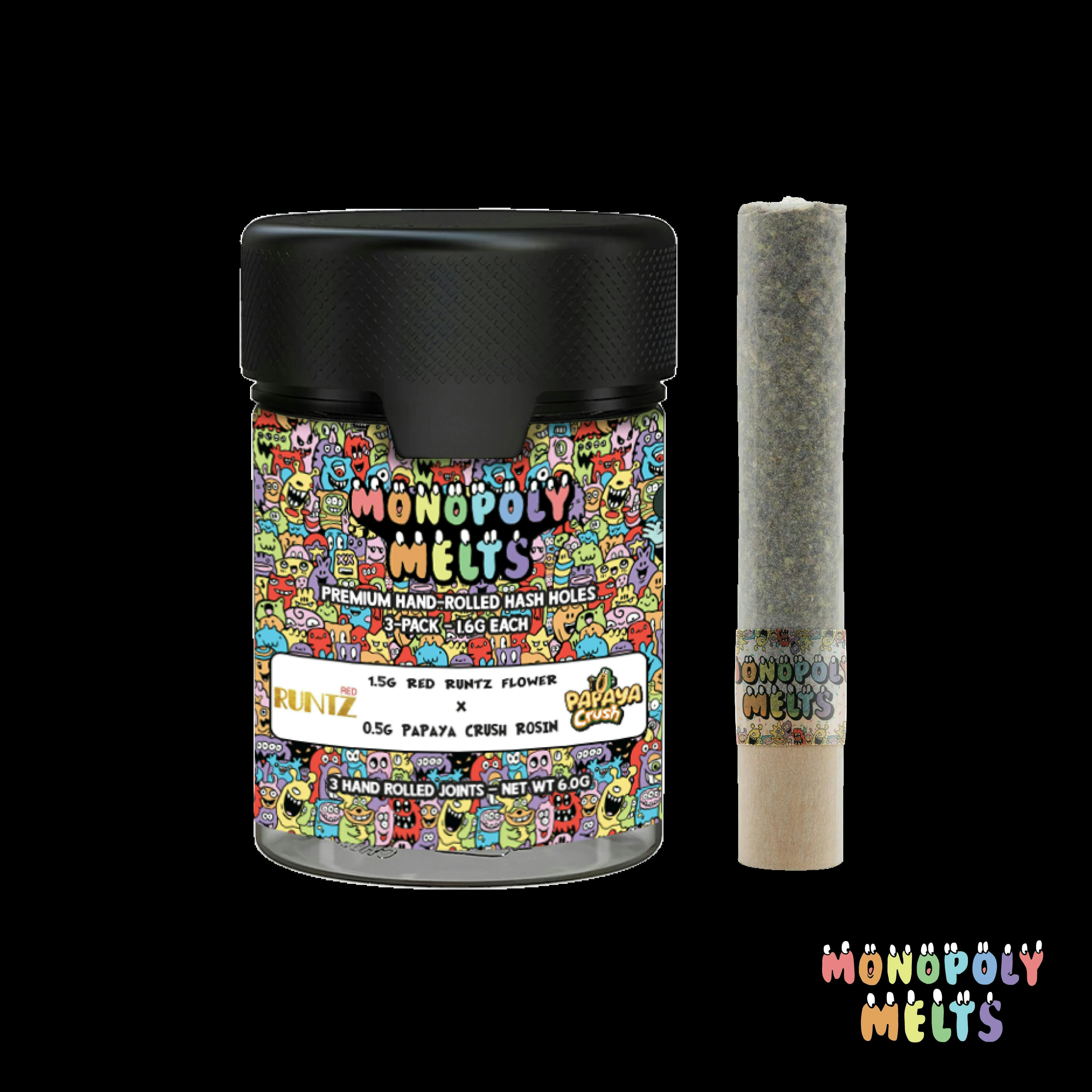 Monopoly Melts | Red Runtz | Infused Joints | 2g each | 3pk