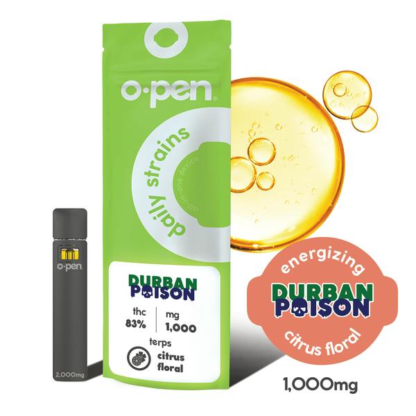 O.pen | Energizing Durban Poison | Daily Strains AIO | 1g by O.pen