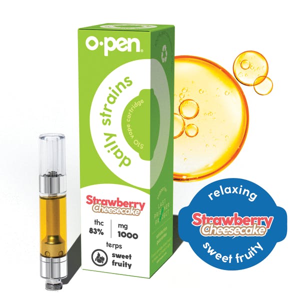 O.pen | Relaxing Strawberry Cheesecake | Daily Strains Cartridge | 1g by O.pen