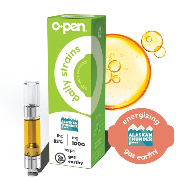 O.pen | Energizing Alaskan Thunder F### | Daily Strains Cartridge | 1g by O.pen