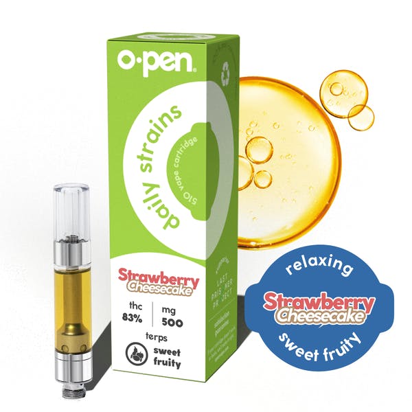 O.pen | Relaxing Strawberry Cheesecake | Daily Strains Cartridge | 0.5g by O.pen