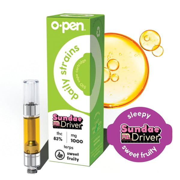 O.pen | Sleepy Sundae Driver | Daily Strains Cartridge | 1g by O.pen