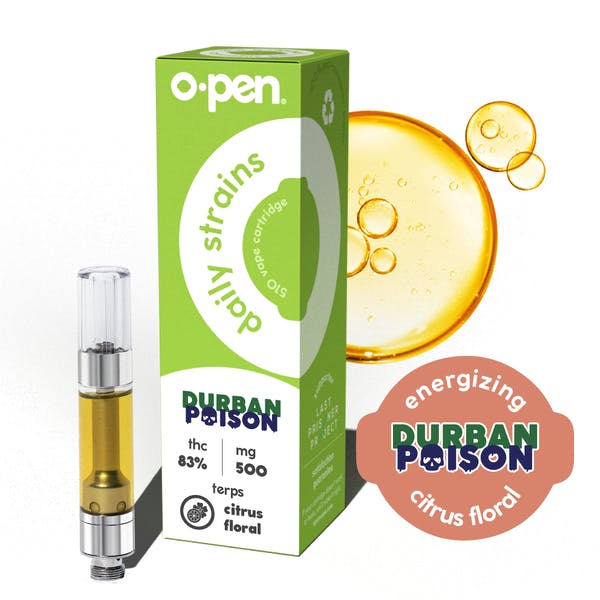 O.pen | Energizing Durban Poison | Daily Strains Cartridge | 0.5g by O.pen