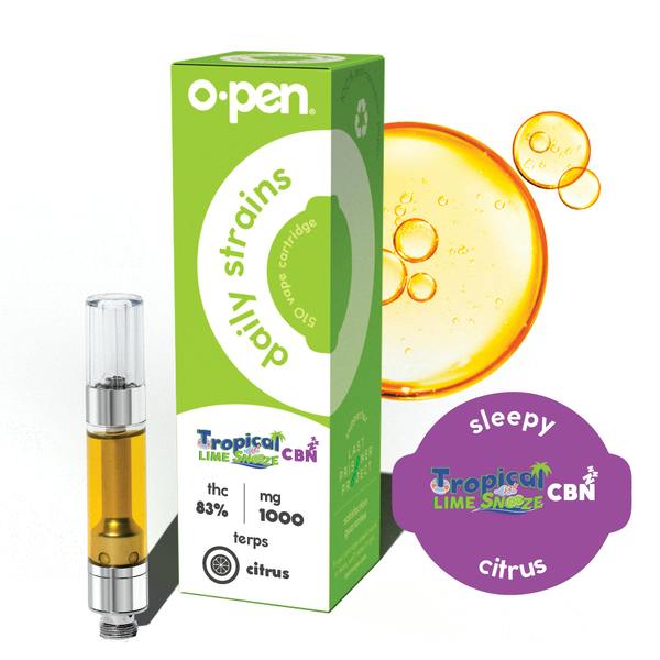 O.pen | Sleepy Tropical Lime Snooze (CBN) | Daily Strains Cartridge | 1g by O.pen