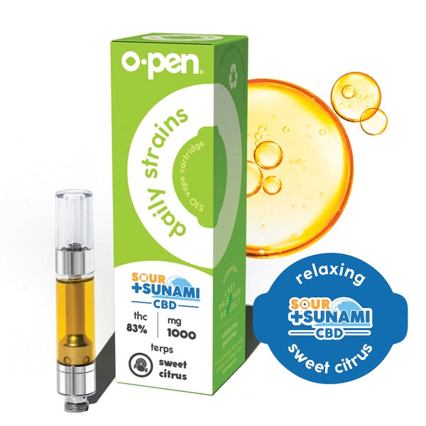 O.pen | Relaxing Sour Tsunami | Daily Strains Cartridge | 1g by O.pen