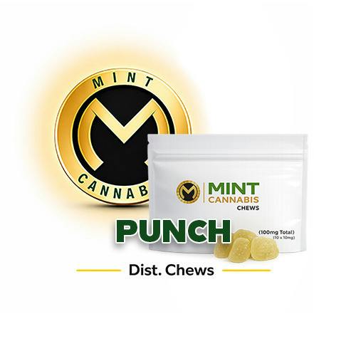 Punch Distillate Chews | Gummies | 10pk | 10mg/ea at Mint Cannabis - Bonita Springs