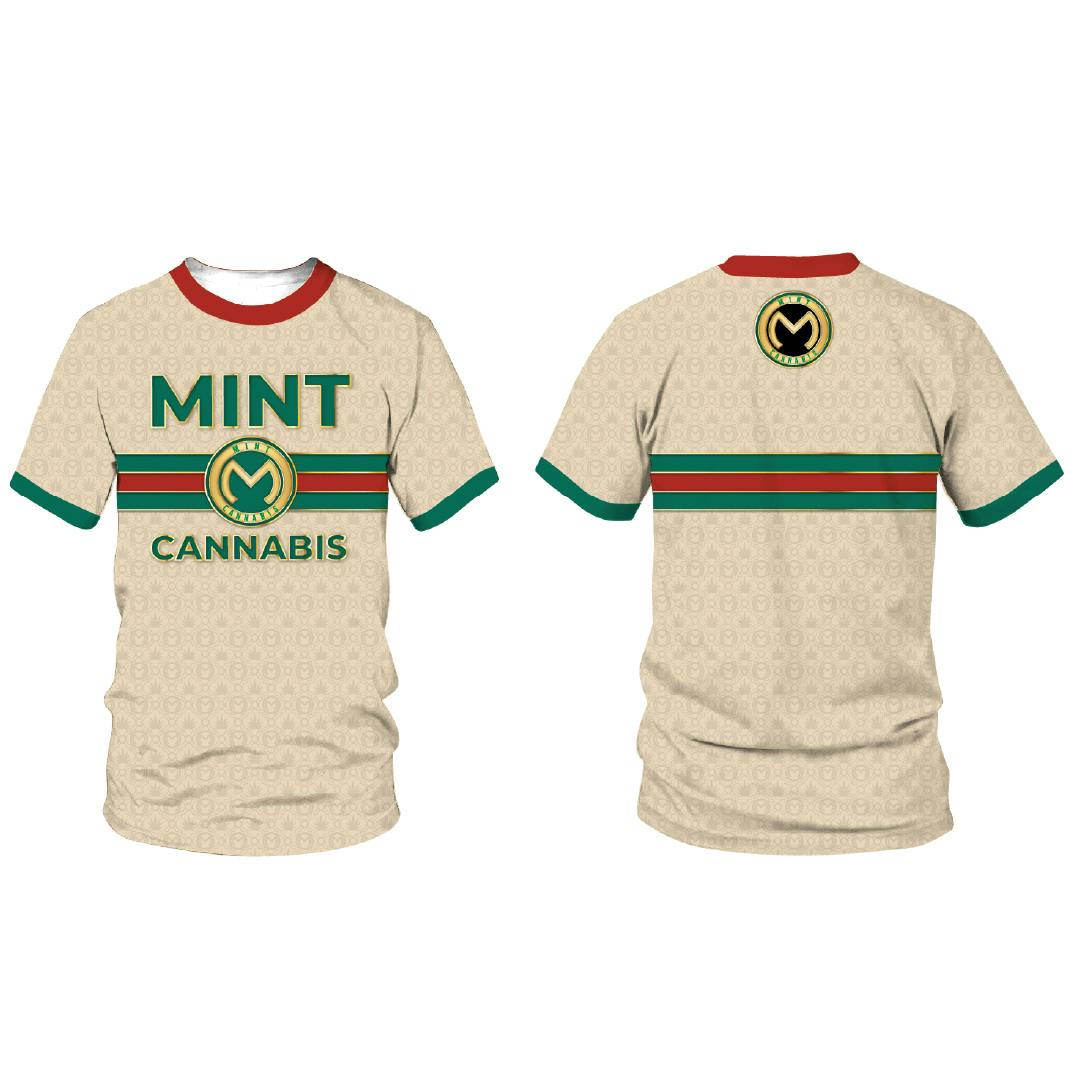 Sublimation Tshirt - Vertical G Stripe - 2XL | Apparel at Mint Cannabis - Gainesville