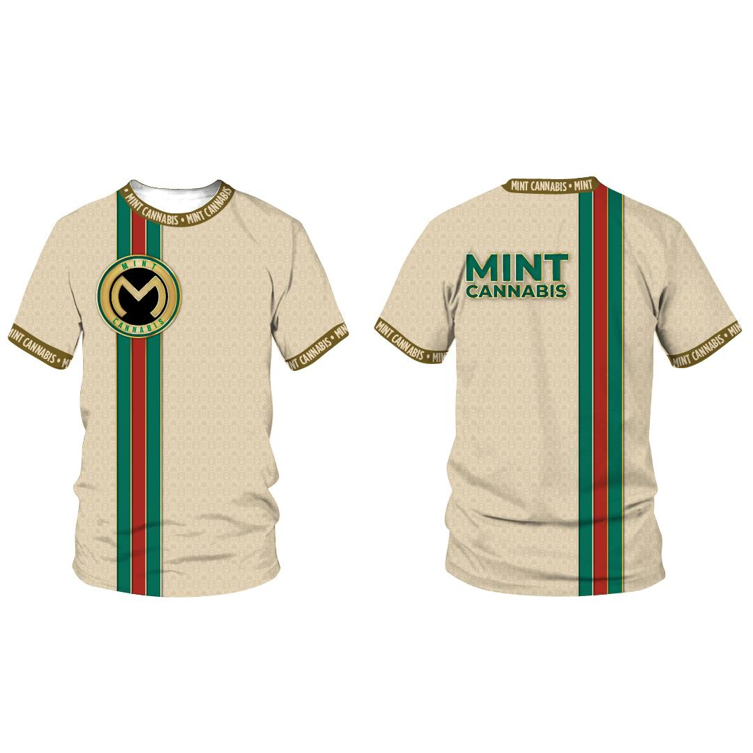 Sublimation Tshirt - Vertical G Stripe - XL | Apparel | Shirts at Mint Cannabis - Gainesville