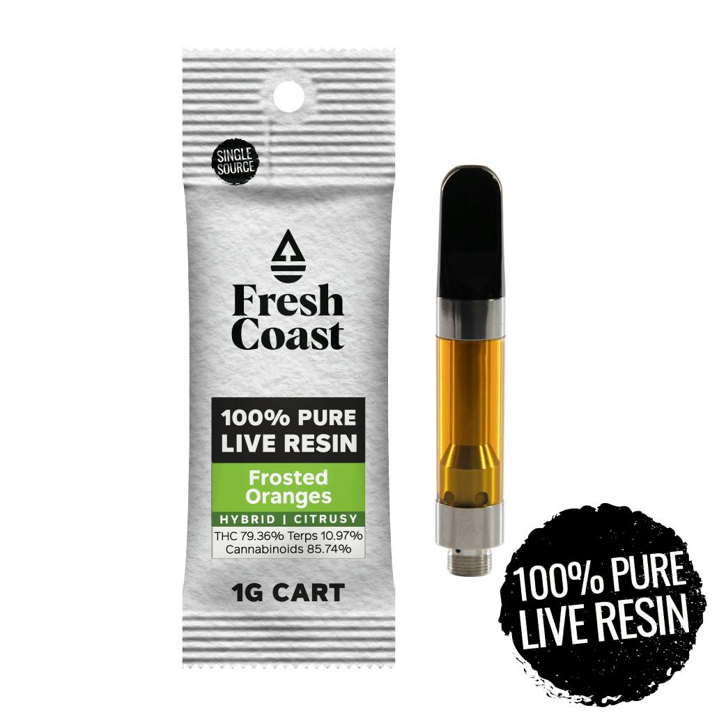 Frosted Oranges | Live Resin Cartridge | 1g by Fresh Coast