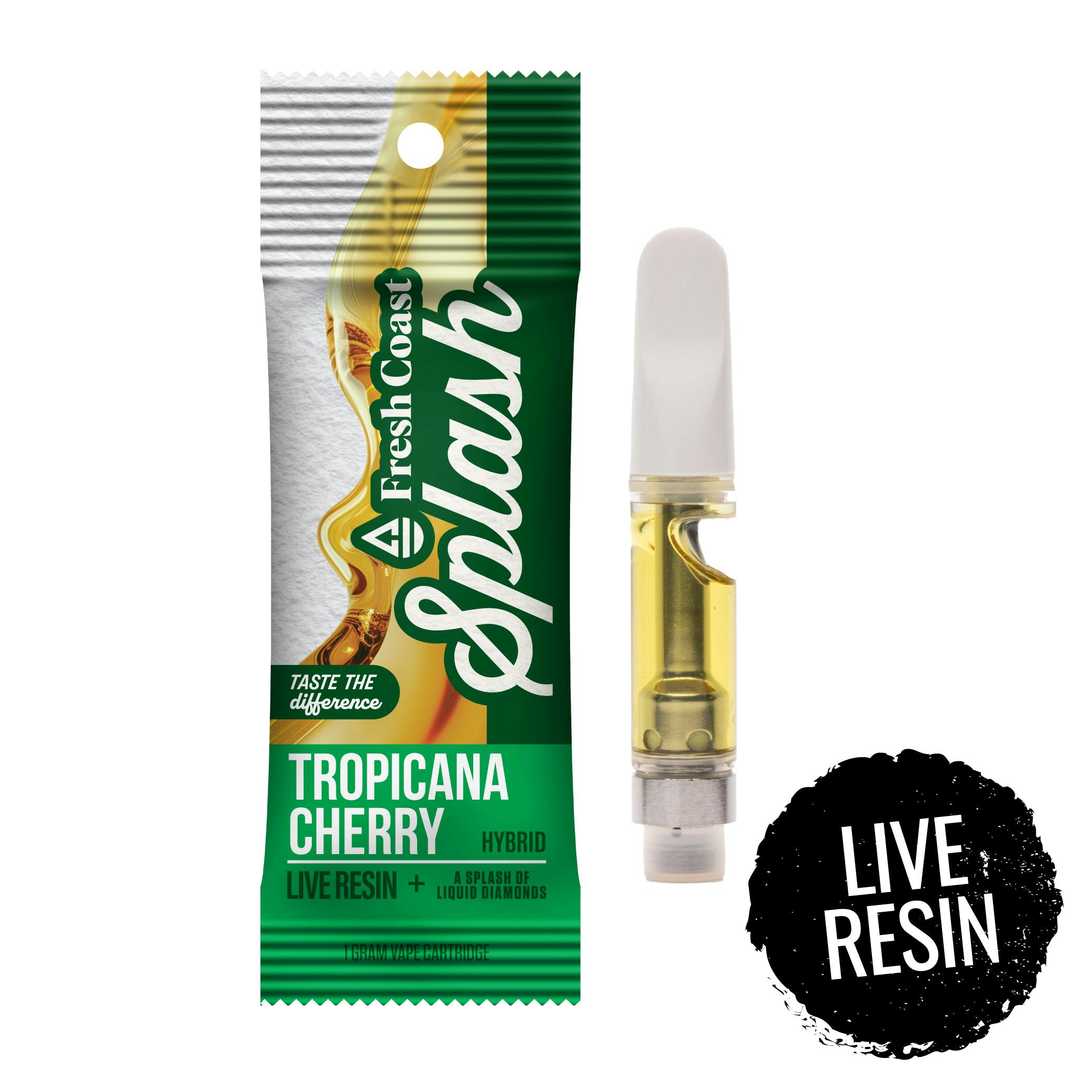 Fresh Coast | Tropicana Cherry | Splash Live Resin 1G Cart | Hybrid by Fresh Coast