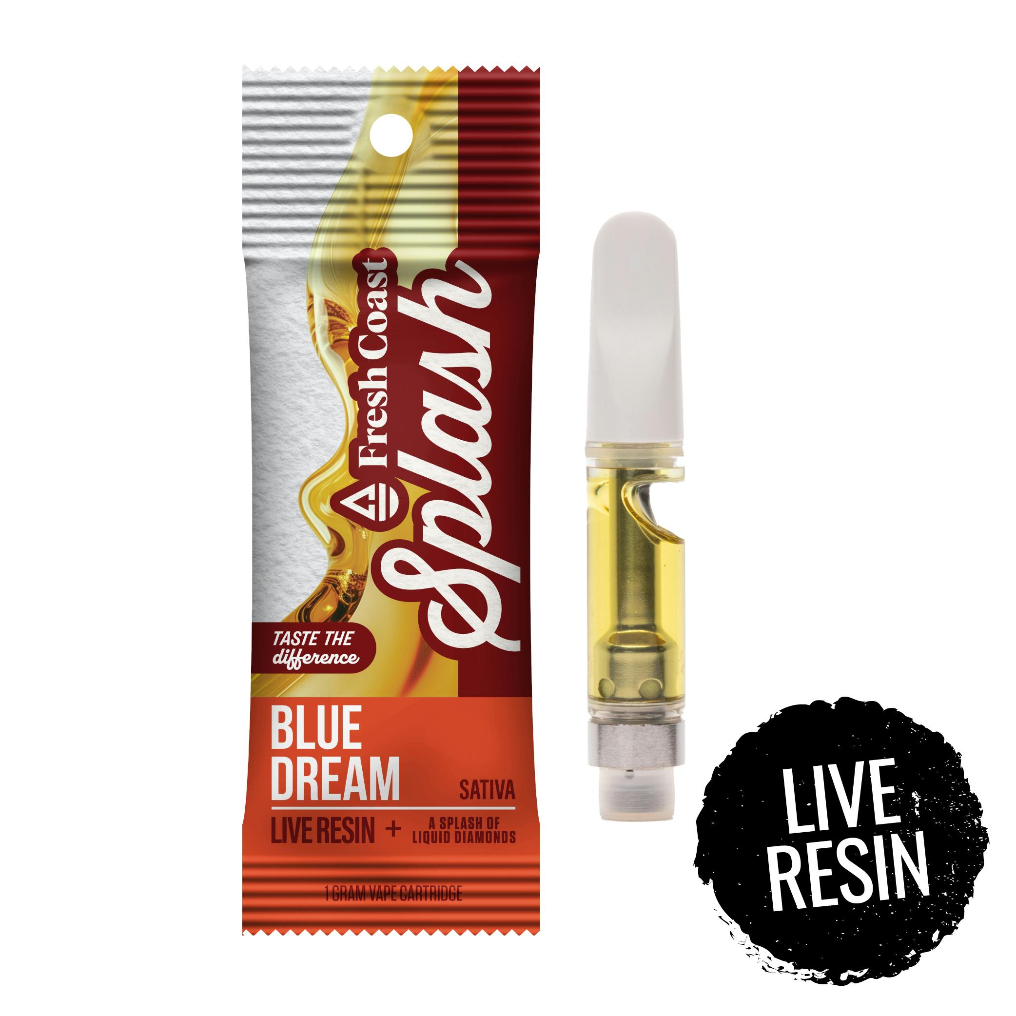 Splash | Blue Dream | Live Resin Cartridge | 1g by Fresh Coast