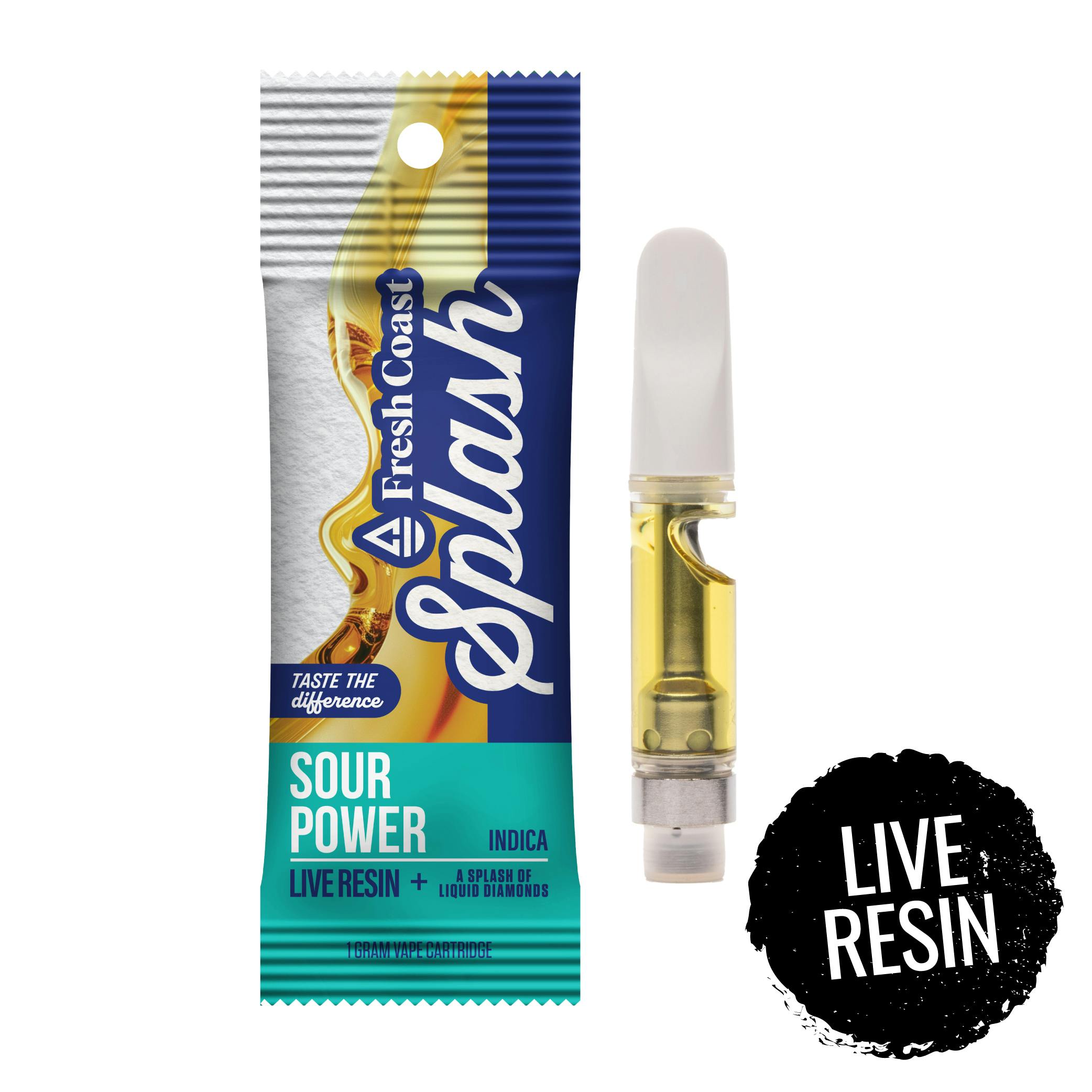 Splash | Sour Power | Live Resin Cartridge | 1g by Fresh Coast