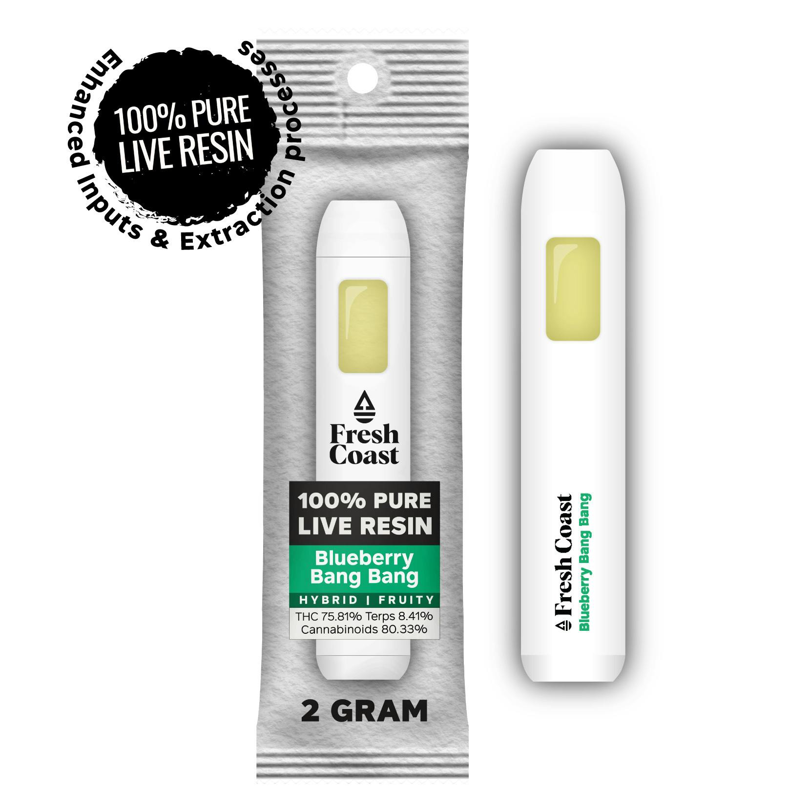 Blueberry Bang Bang | Live Resin Disposable | 2g by Fresh Coast