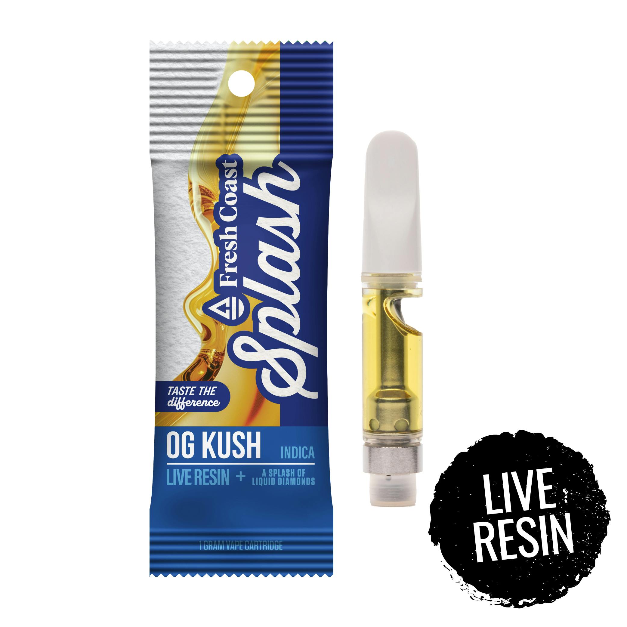 Splash | OG Kush | Live Resin Cartridge | 1g by Fresh Coast