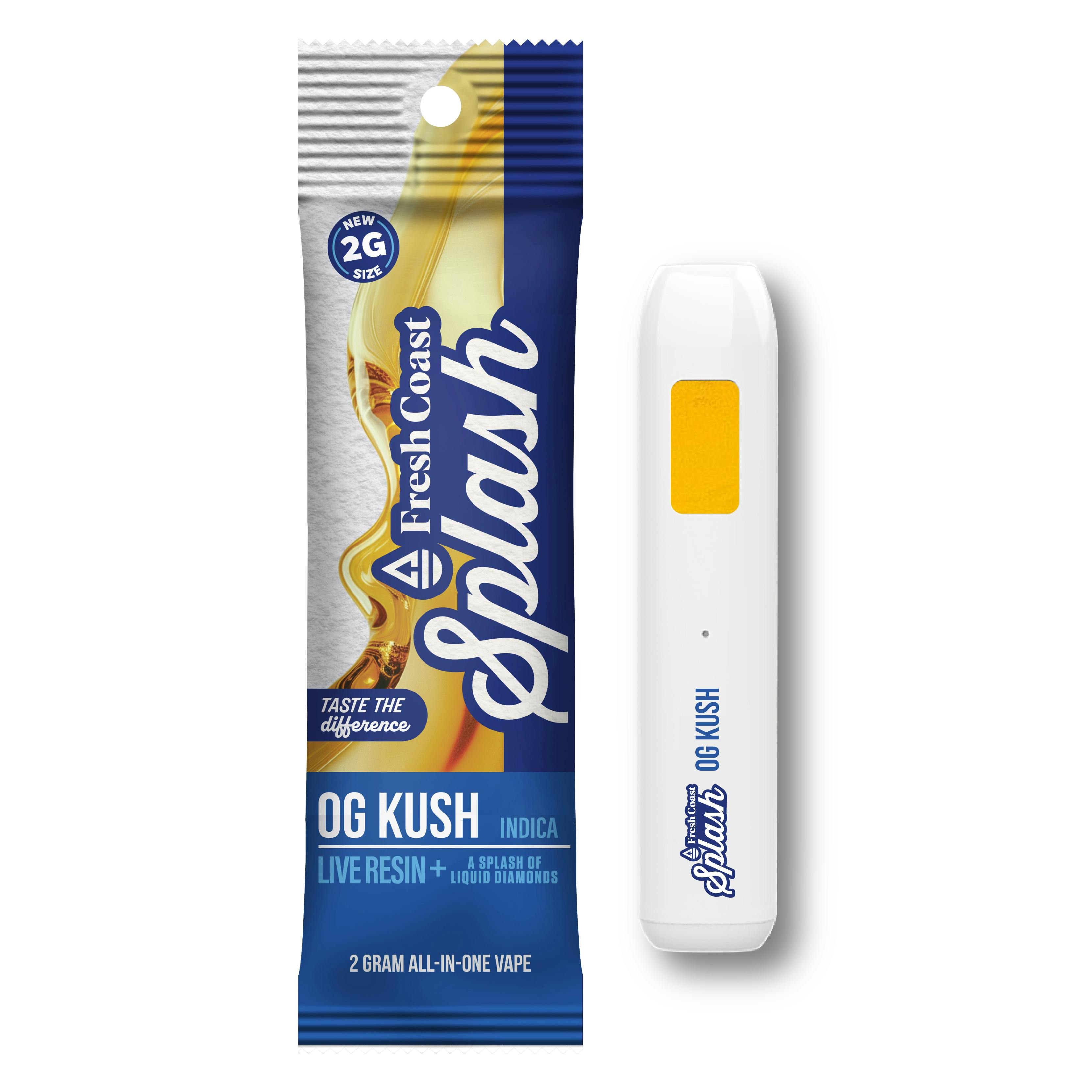 Fresh Coast | OG Kush | Splash Live Resin 2G Disposable | Indica by Fresh Coast