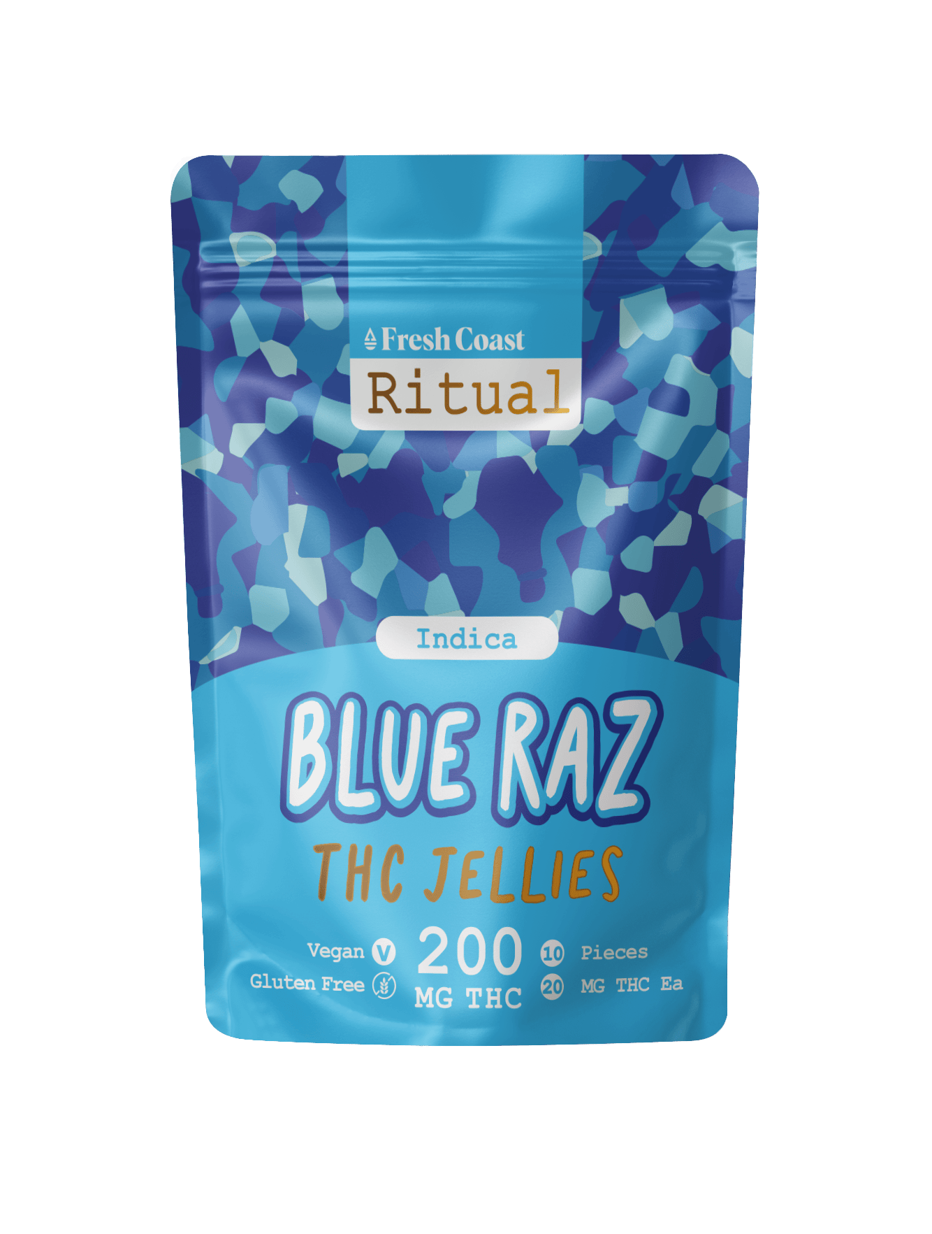 Fresh Coast | Blue Raspberry | Ritual 200mg Vegan Jellies | Indica