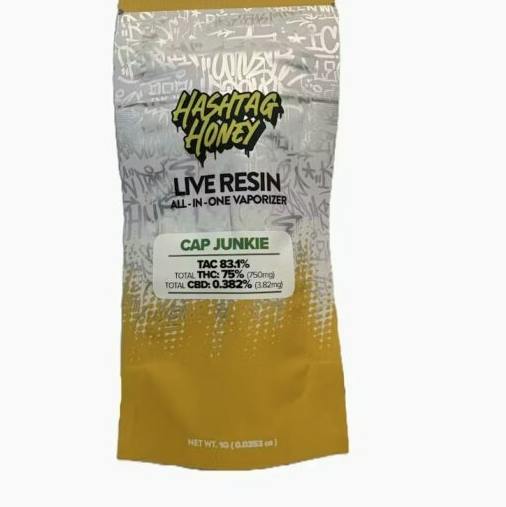 Hashtag Honey | Cap Junkie | Live Resin Disposable | 1g by Hashtag Honey