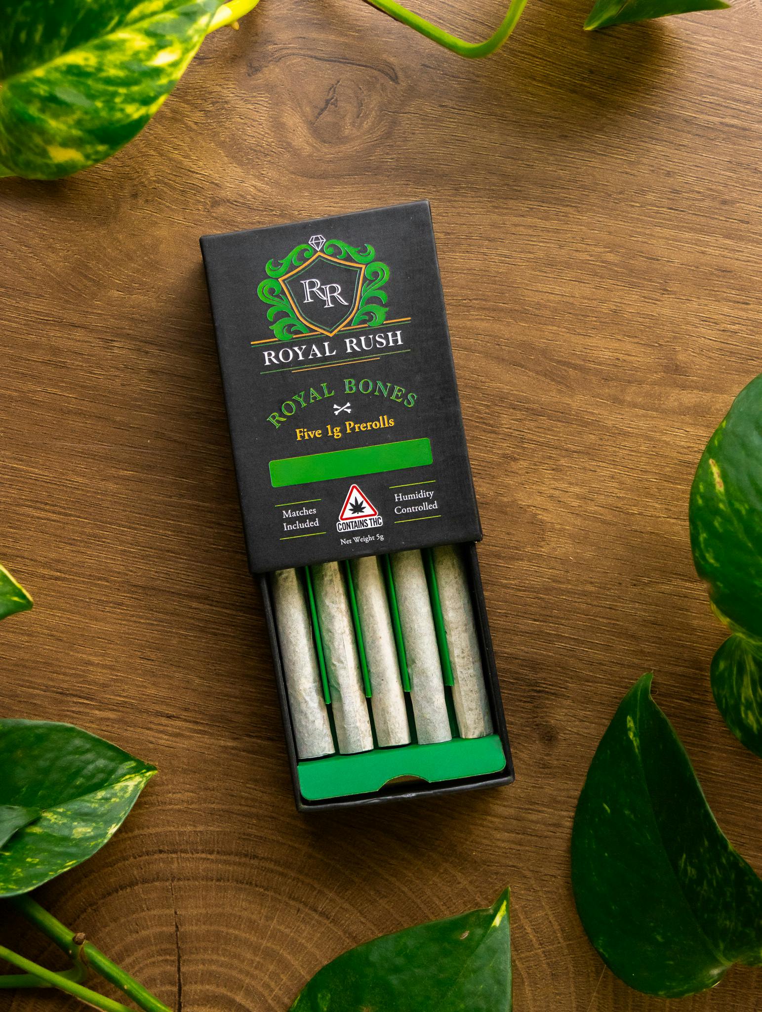 Royal Bones Pre-Roll 1g 5pk - Italian Ice (H) by Royal Rush