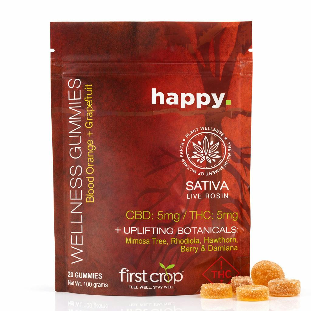 Happy Blood Orange Gummies | Gummies | 20pk | 5mg/ea