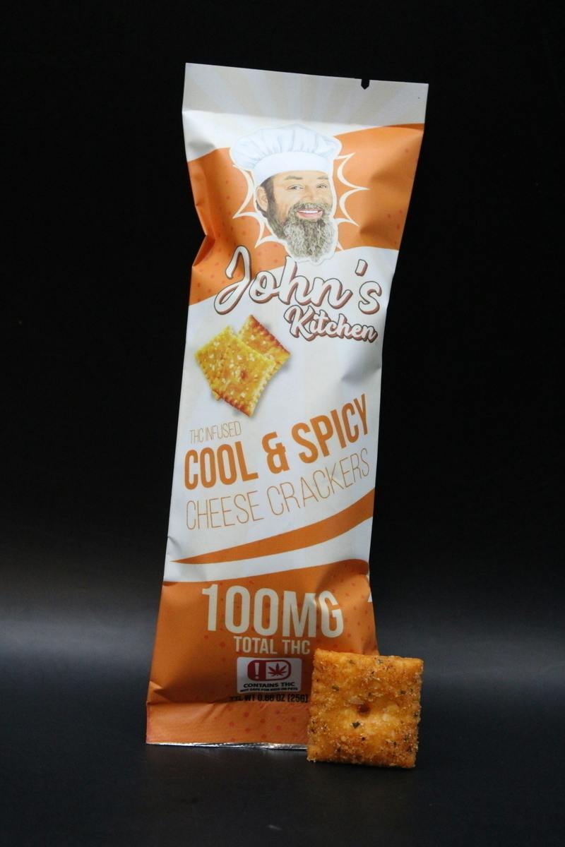 100mg Cool & Spicy Cheese Crackers John's Kitchen | Baked Goods | 100mg/ea