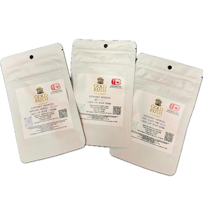 Gold Rush | First Class Funk | Live Resin Disposable | 1g