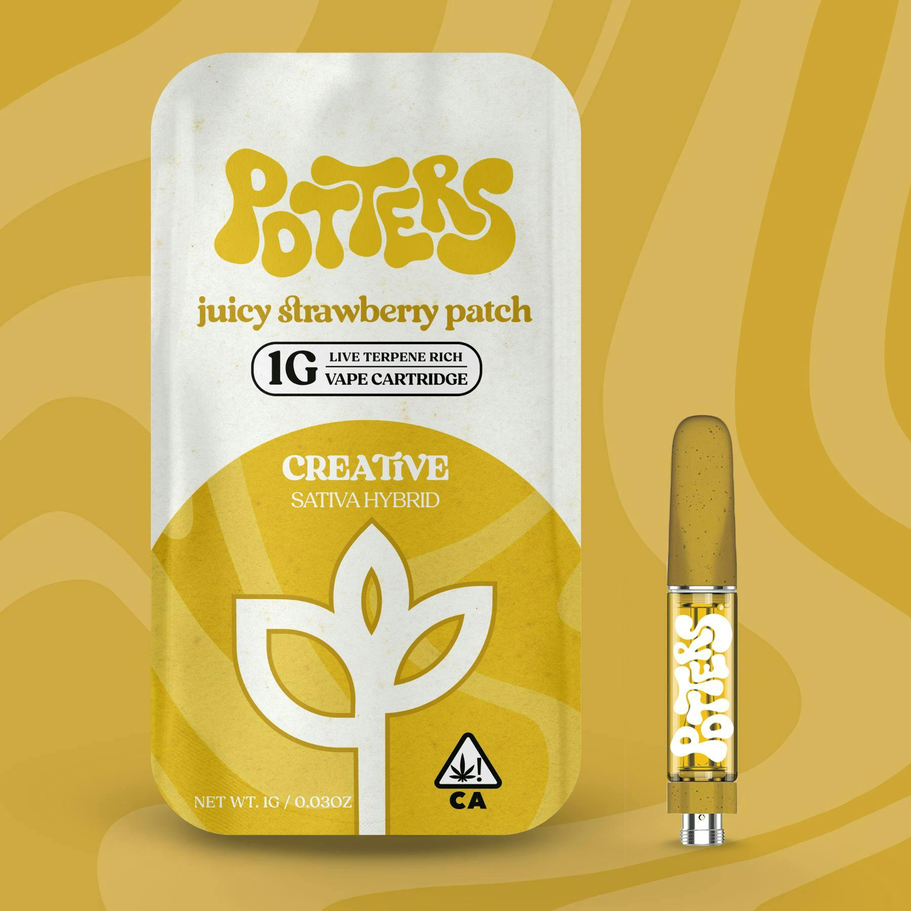 Juicy Strawberry Patch | Live Resin Cartridge | 1g by Potters