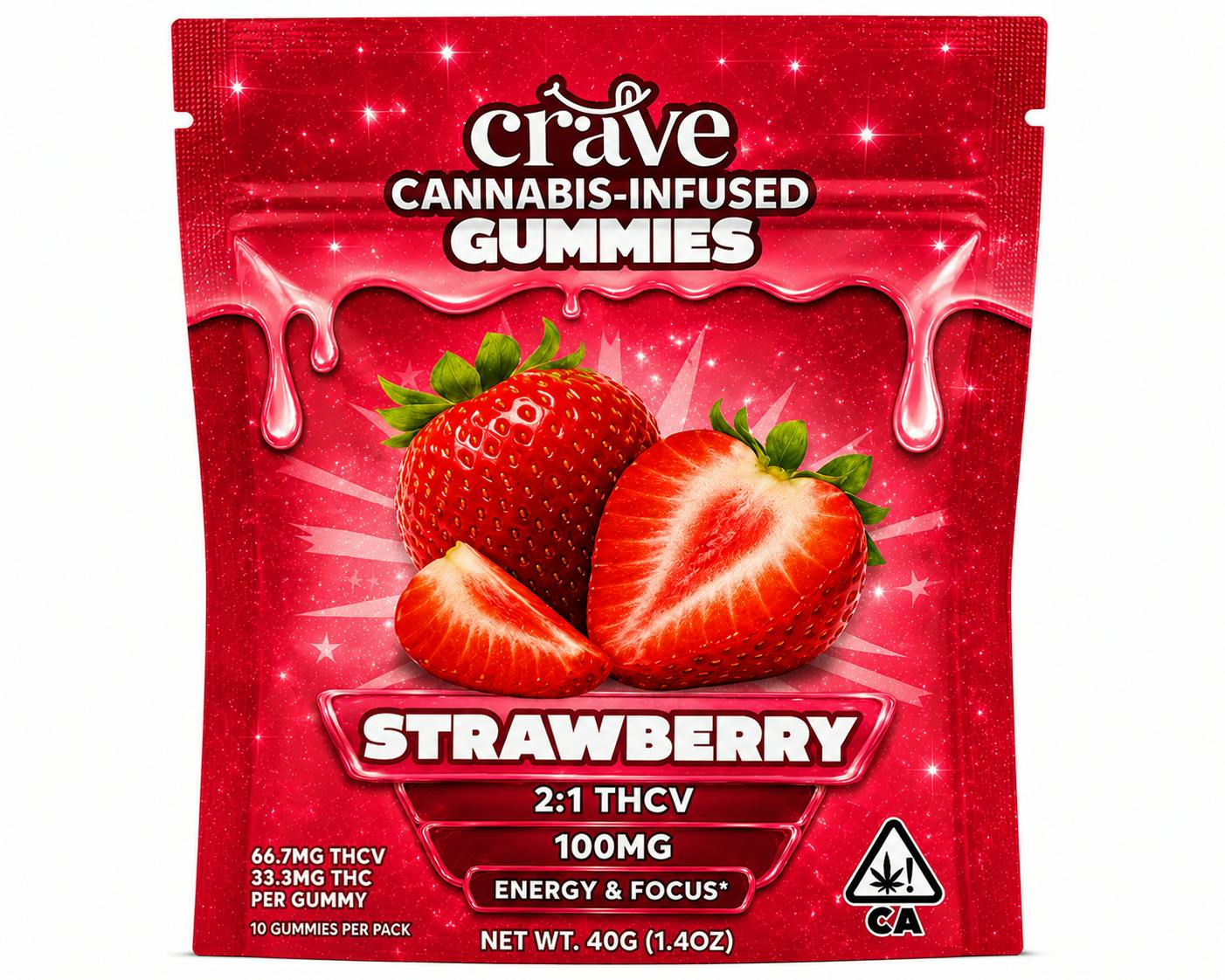 Strawberry Gummies 2:1 THCV/THC