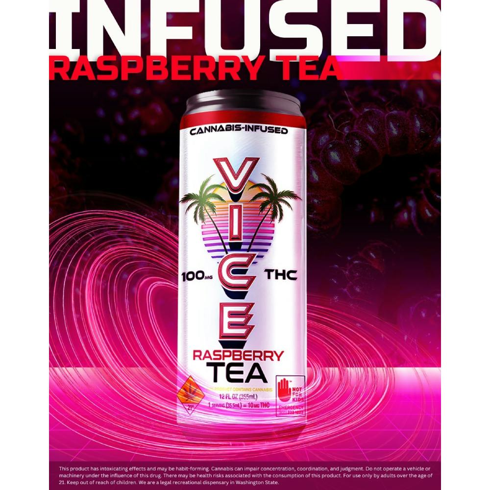 Raspberry Tea | Non-carbonated | 100mg | 12fl oz