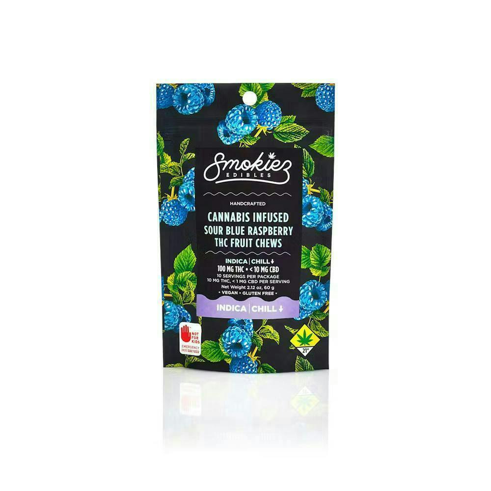 Smokiez Edibles — Sour Blue Raspberry Fruit Chews
