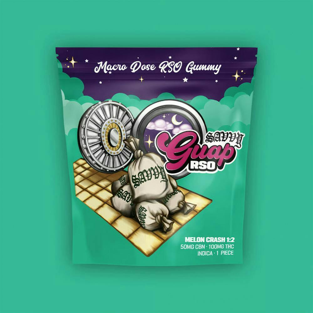 Savvy Guap | Melon Crash | RSO | Gummies | 100mg | 1pk