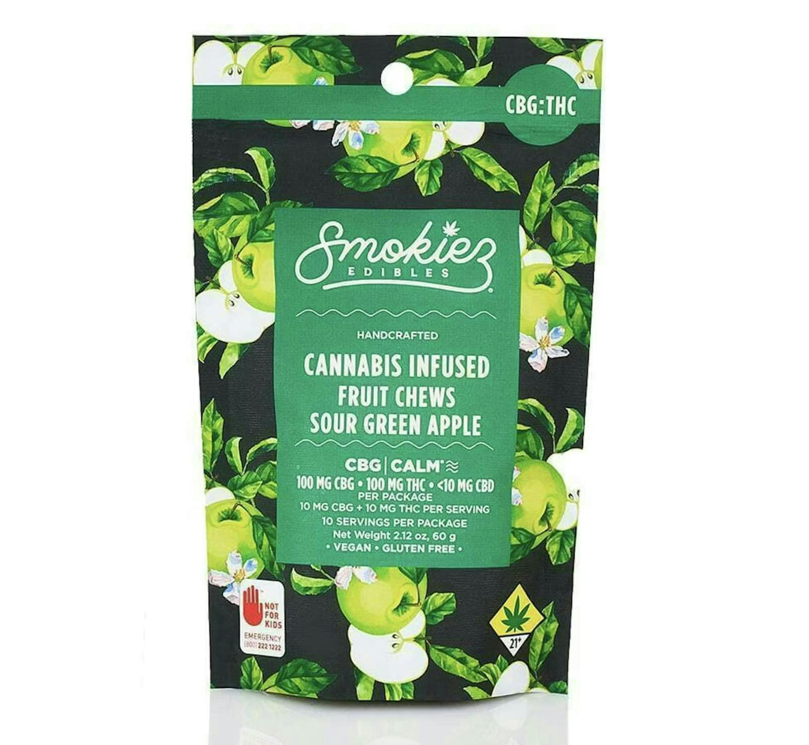 Sour Green Apple Gummies 1:1 CBG:THC | 100mg | 10ct | 10mg/ea