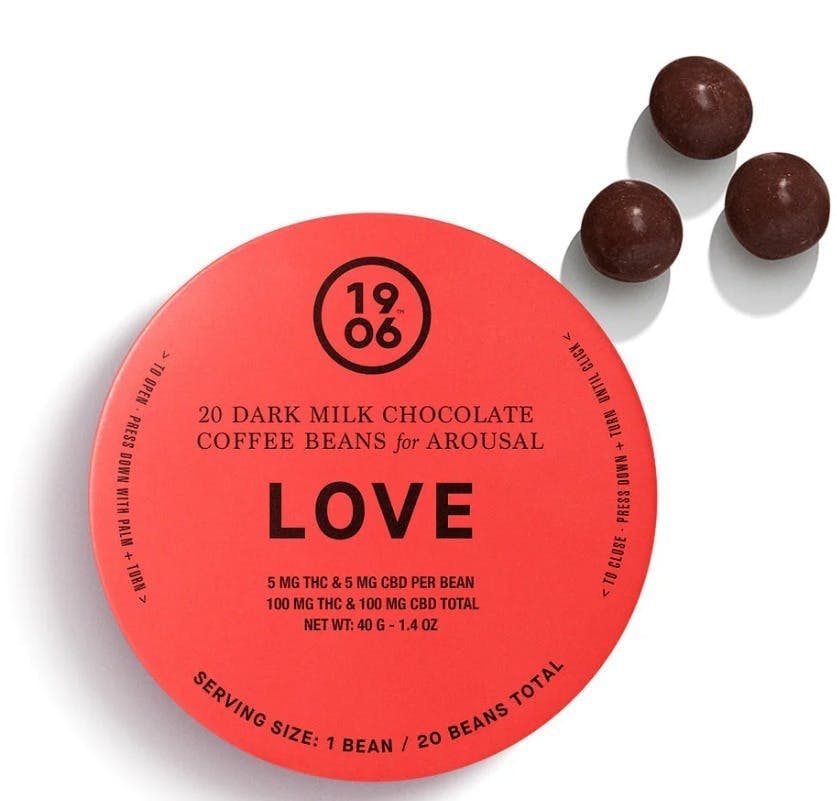 1906 New Highs | Love Beans Chocolate | 100mg | 20ct | 5mg/ea by 1906 New Highs