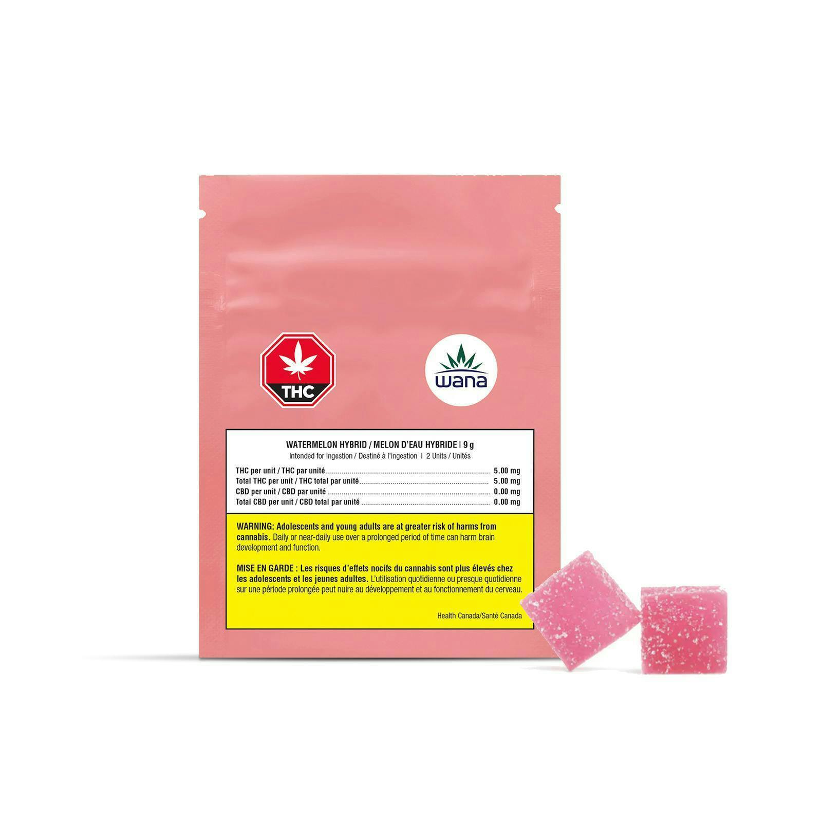 Watermelon Sour Soft Chews Hybrid - 2x4.5g | Gummies | 12pk | 5mg/ea