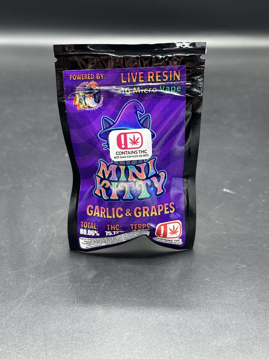 Sorcery Solventless | Garlic & Grapes | Live Resin Disposable | 1g