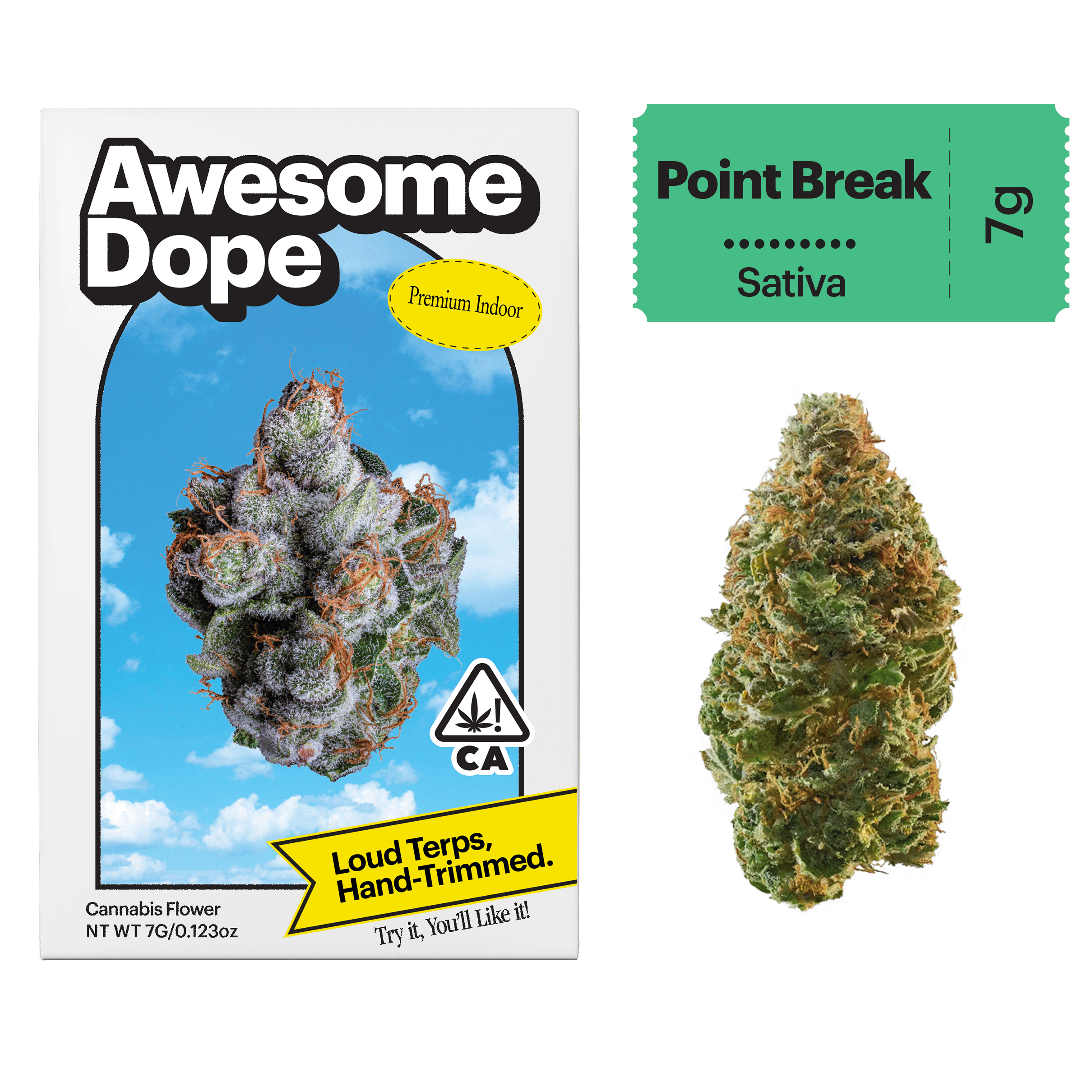 Awesome Dope | Point Break | Premium Indoor Big Buds | 7g by Awesome Dope