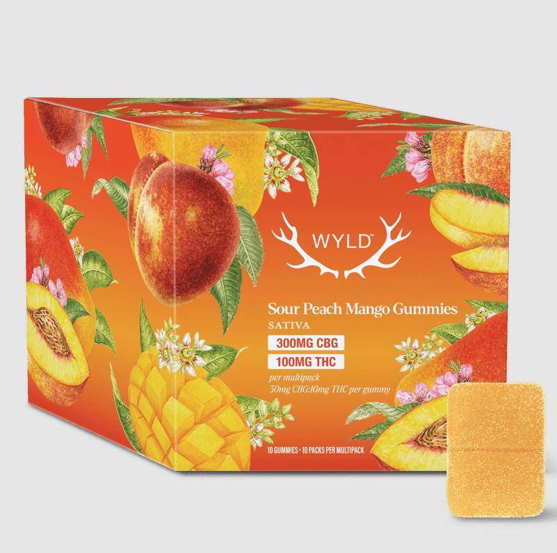 Sour Peach Mango 3:1 CBG:THC Hybrid Gummies | 300mg | 10ct | 30mg/ea