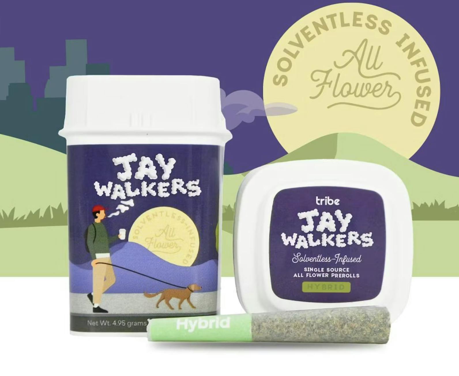 Tribe | Hybrid | Jaywalkers Solventless Infused Minis | 0.45g each | 11pk