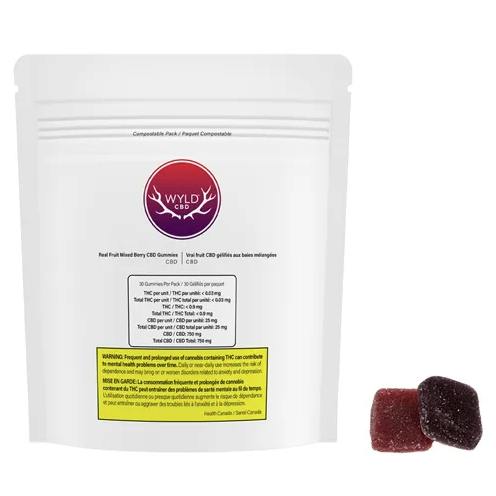 Mixed Berry CBD Gummies | 750mg | 30ct | 25mg/ea