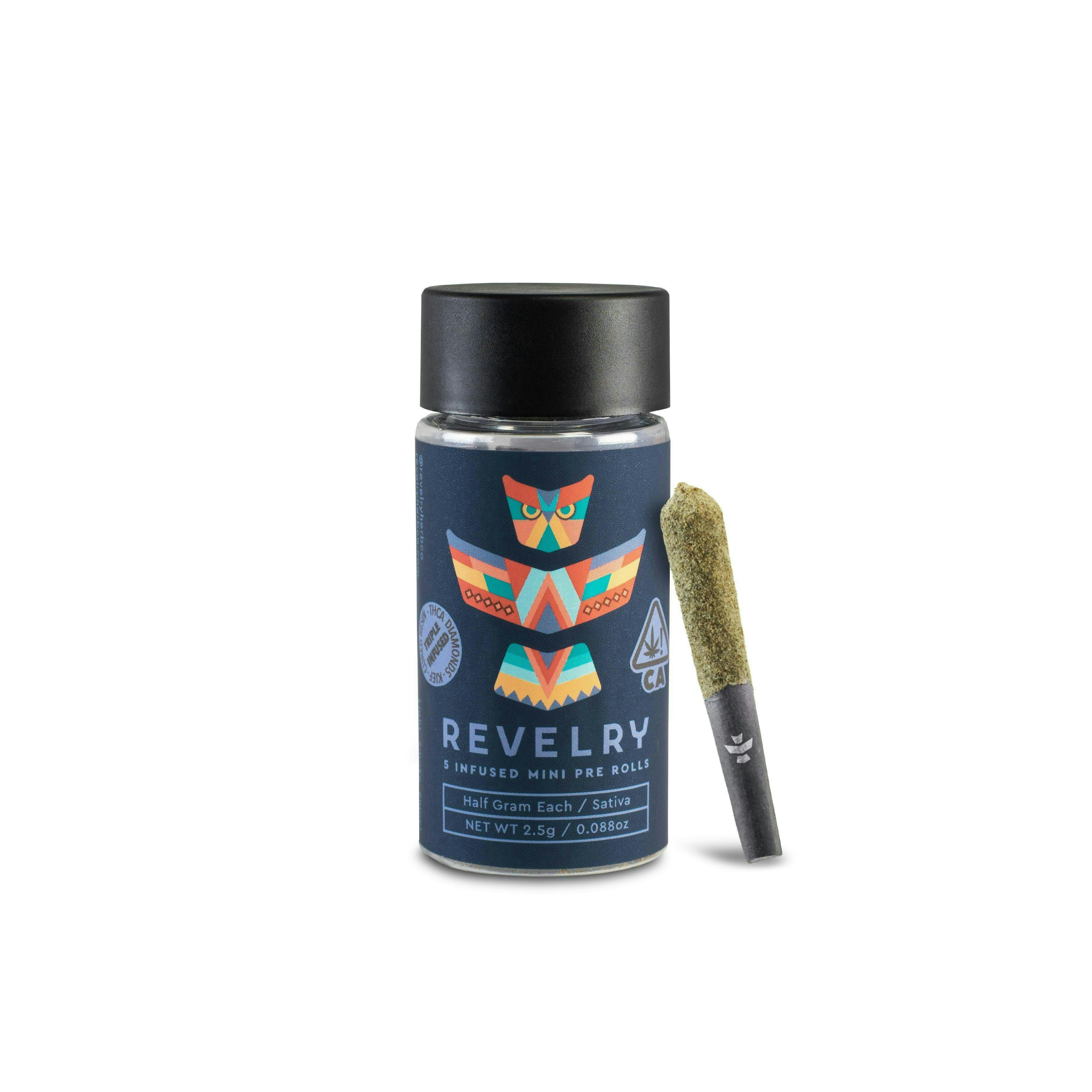 Revelry Herb Co | Luau Punch | Infused Mini Pre-Rolls | 0.5g each | 5pk