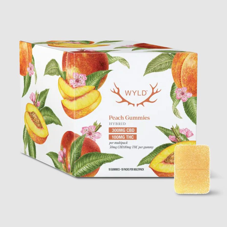 Peach 3:1 CBD:THC Hybrid Enhanced Gummies | 300mg | 10ct | 30mg/ea