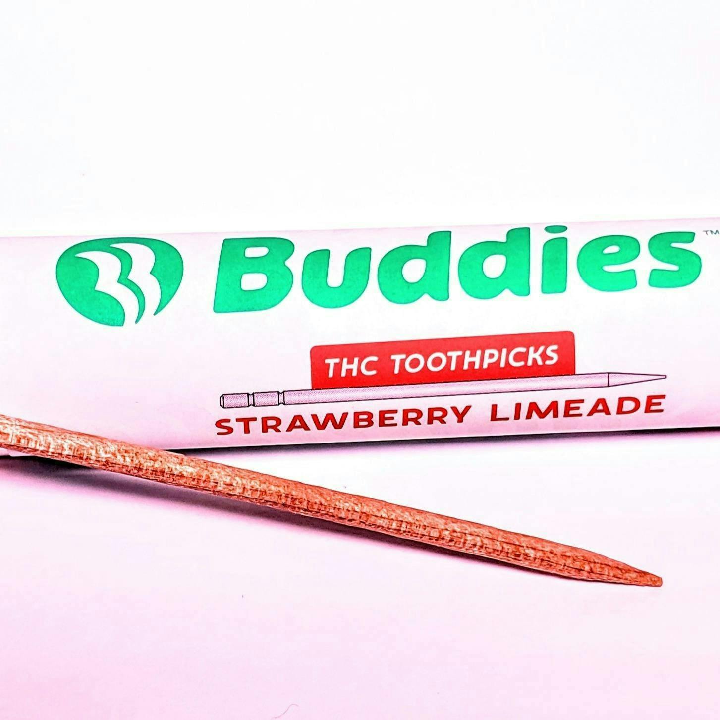Strawberry Limeade THC Toothpicks | 50mg | 10ct | 5mg/ea by Buddies Brand