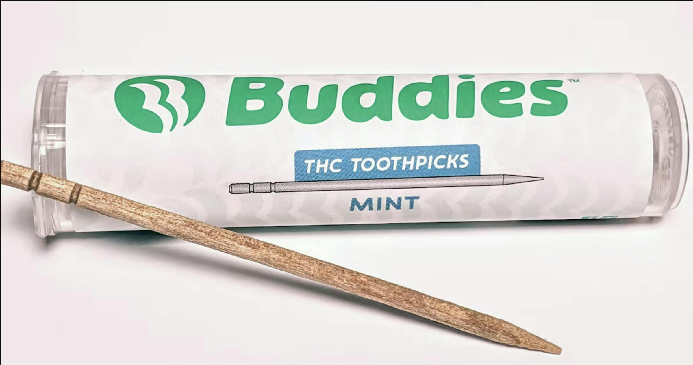 Mint THC Toothpicks | 50mg | 10ct | 5mg/ea by Buddies Brand